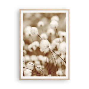 Plagát v ráme zo svetlého duba - Chlpatý lán - 70x100 cm