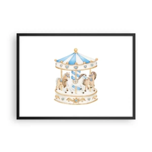 Plagát v čiernom ráme - Sladké detstvo - 70x50 cm