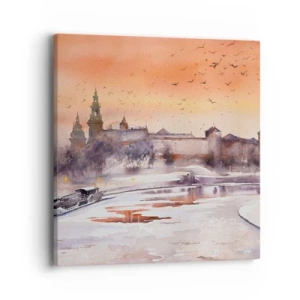 Obraz na plátne - Kráľovský západ slnka - 40x40 cm