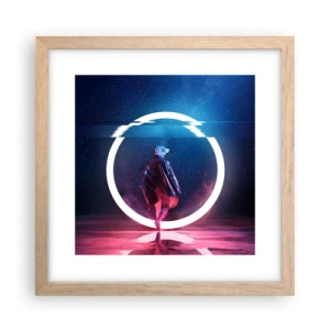 Plagát v ráme zo svetlého duba - Medzi svetmi - 30x30 cm