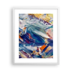 Plagát v bielom ráme - Chaos farieb - 40x50 cm