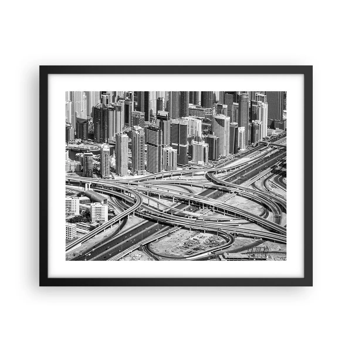 Plagát v čiernom ráme - Dubaj – neskutočné mesto - 50x40 cm