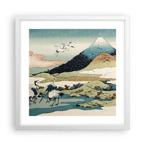 Plagát v bielom ráme - V japonskom duchu - 40x40 cm