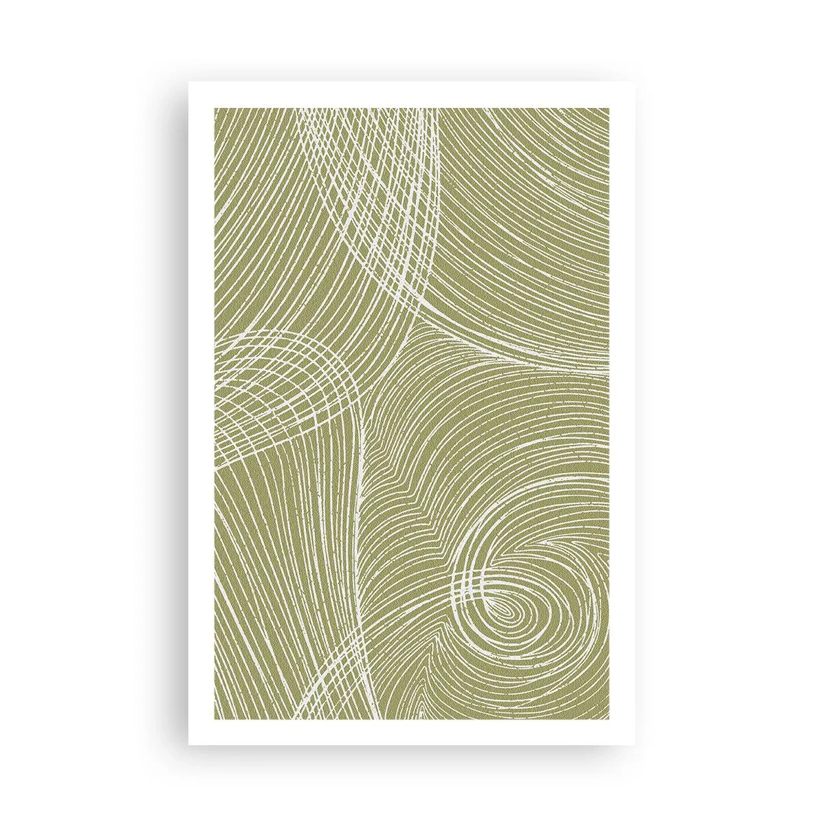 Plagát - Majstrovská abstrakcia v bielej - 61x91 cm