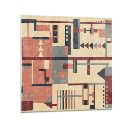 Obraz na skle - Vodorovná a zvislá kombinácia - 70x70 cm