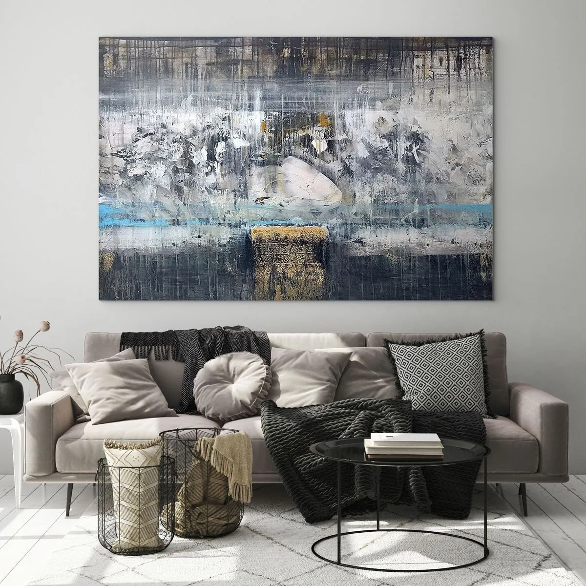 Obraz na skle - Ako na ľade, tak aj na hrude - 100x70 cm