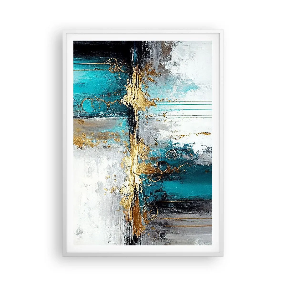 Plagát v bielom ráme - Všetko plynie - 70x100 cm