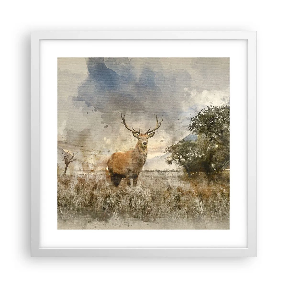 Plagát v bielom ráme - Dôstojnosť - sila - majestátnosť - 40x40 cm