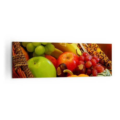 Obraz na plátne - Košík úrody - 160x50 cm
