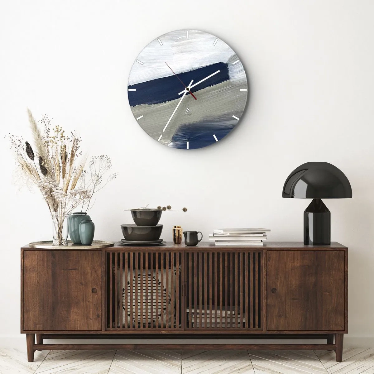 Nástenné hodiny - Stretnutie s bielou - 40x40 cm