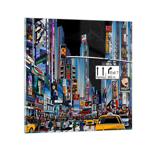 Obraz na skle - Komiksová veľká noc - 70x70 cm