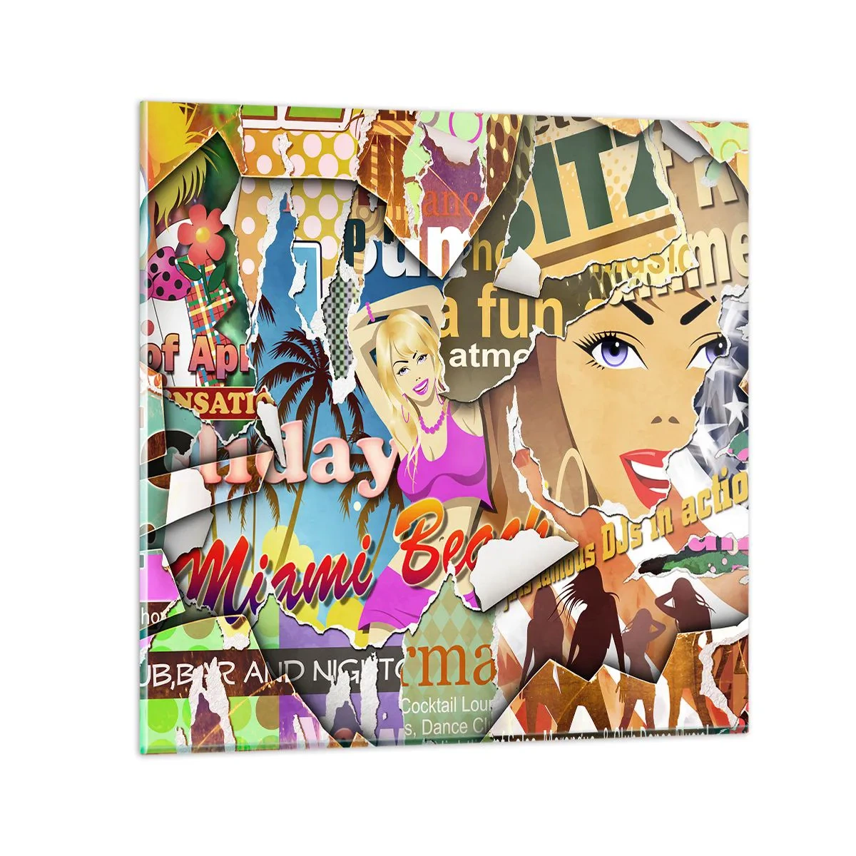 Obraz na skle - Prázdninová retrospektíva - 60x60 cm