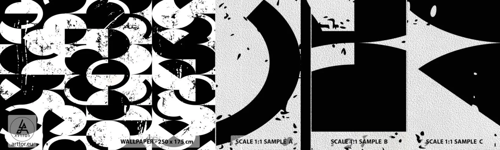 Vzorka fototapety Premium Sand - Biele je biele a čierne čierne - Abstrakcia, Kus, Grafika - 100x30 cm