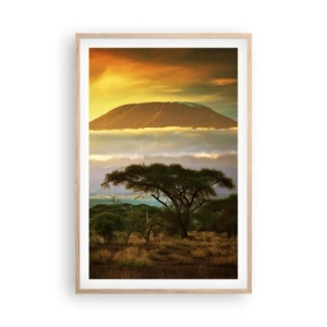 Plagát v ráme zo svetlého duba - Sen cestovateľa - 61x91 cm