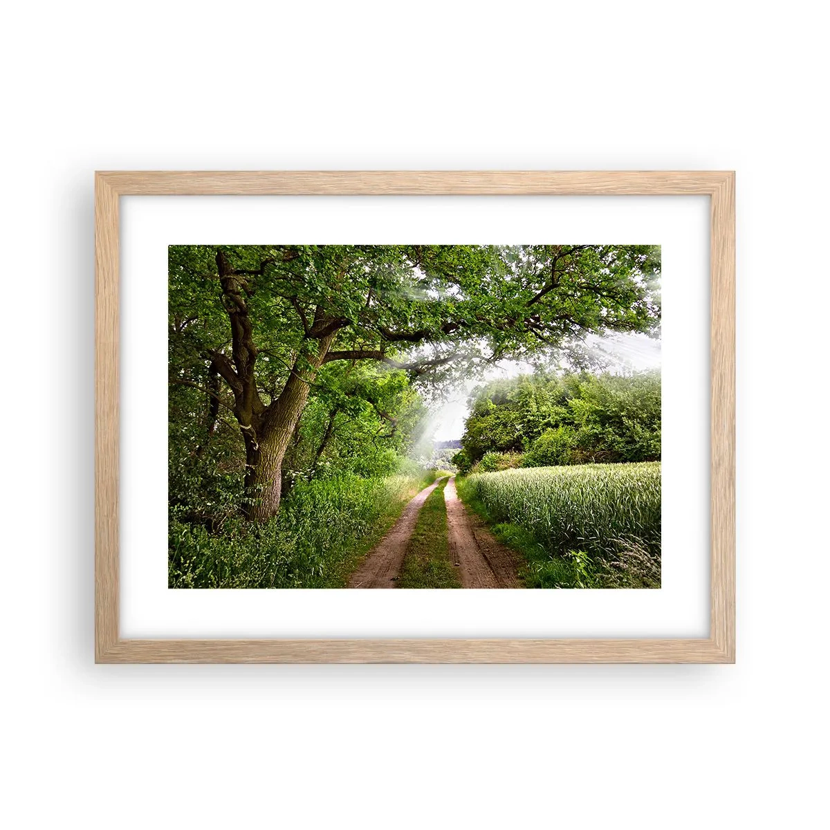 Plagát v ráme zo svetlého duba - Et in Arcadia ego - 40x30 cm