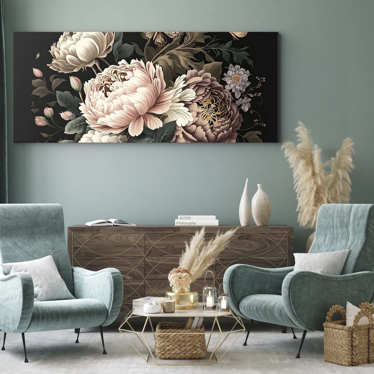 Obraz na plátne - V barokovom štýle - 100x40 cm