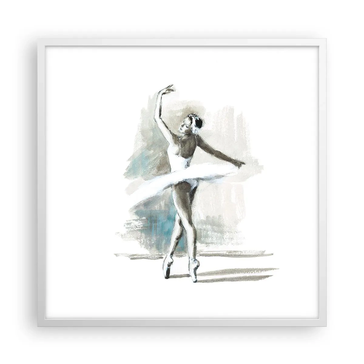 Plagát v bielom ráme - Zakliata do labute - 60x60 cm