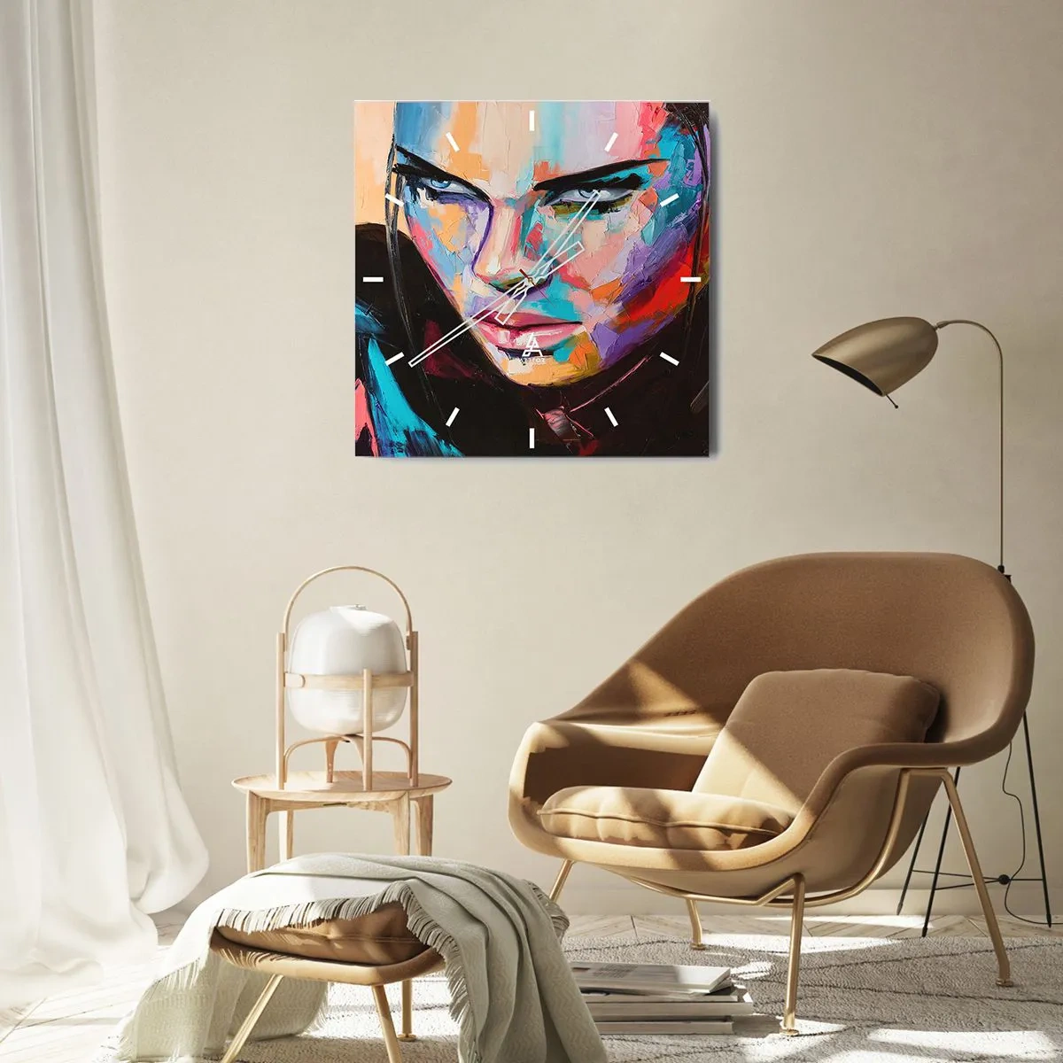 Nástenné hodiny - Divokosť v srdci - 40x40 cm