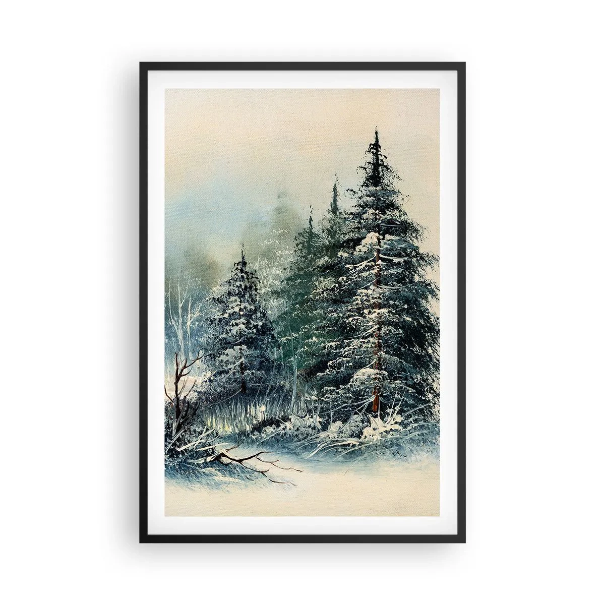 Plagát v čiernom ráme - Pripravenie na Vianoce - 61x91 cm