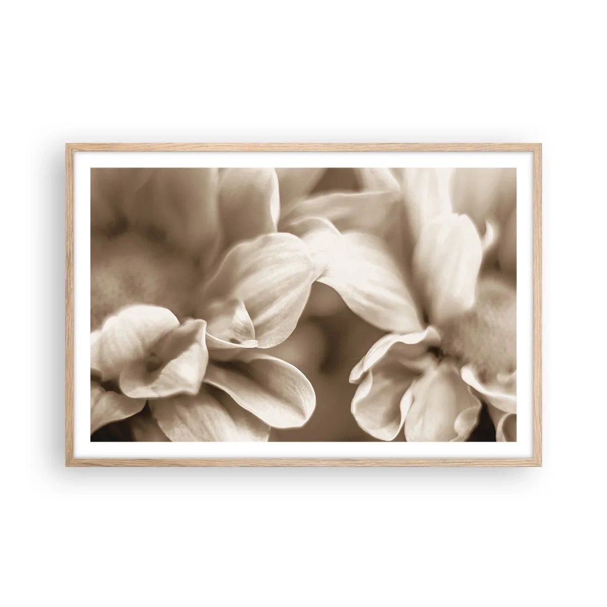 Plagát v ráme zo svetlého duba - Nežné ako úsmev - 91x61 cm