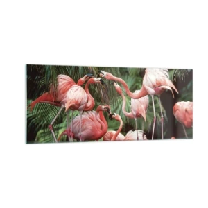 Obraz na skle - Popoludňajšie klebety - 100x40 cm