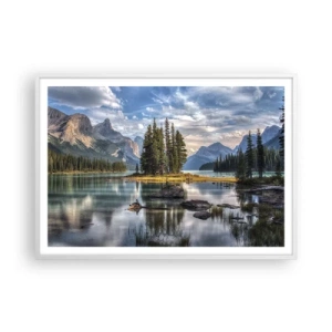 Plagát v bielom ráme - Pri veľkej a čistej vode… - 100x70 cm