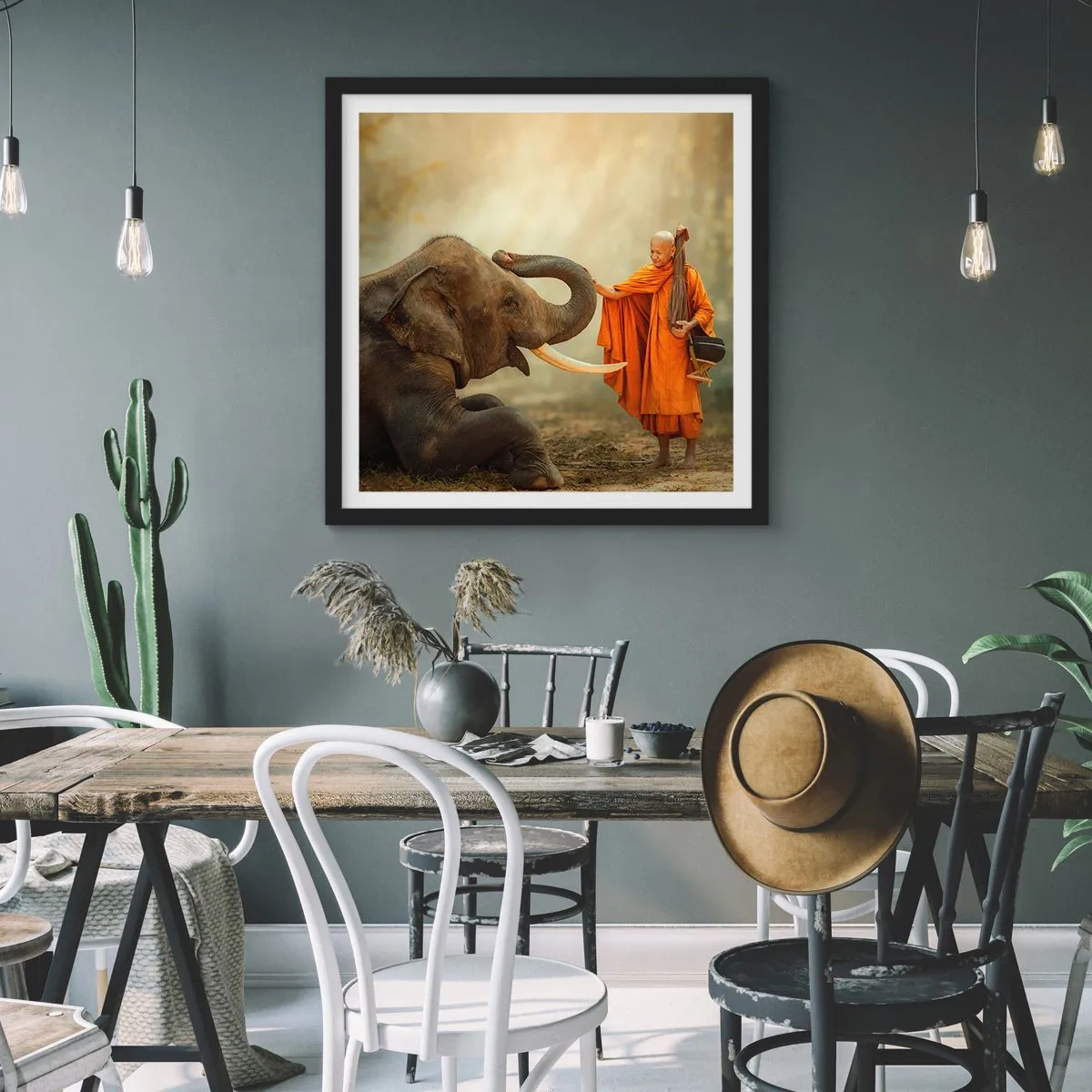 Plagát v čiernom ráme - Stretnutie na cestách - 60x60 cm