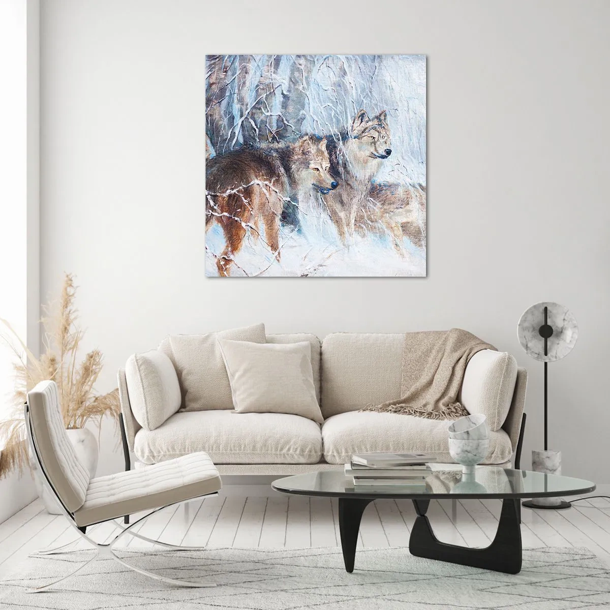 Obraz na skle - Pozor! Prichádza… - 70x70 cm