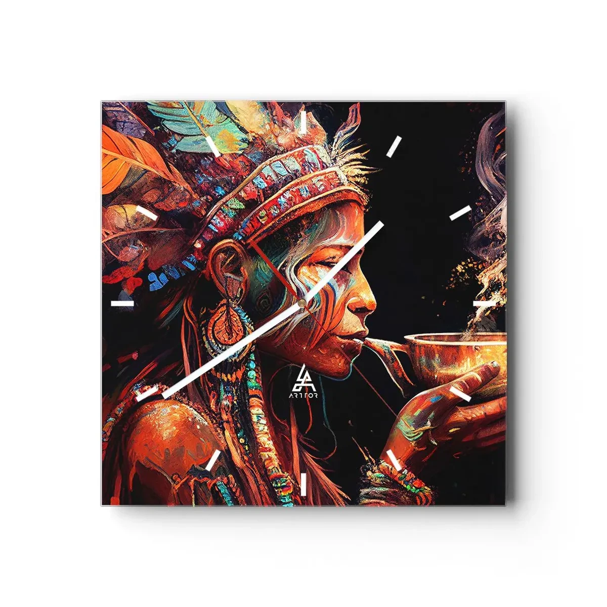 Nástenné hodiny - Magický rituál - 40x40 cm