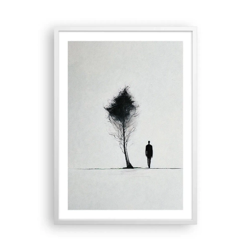 Plagát v bielom ráme - Všetci sa túlame - 50x70 cm