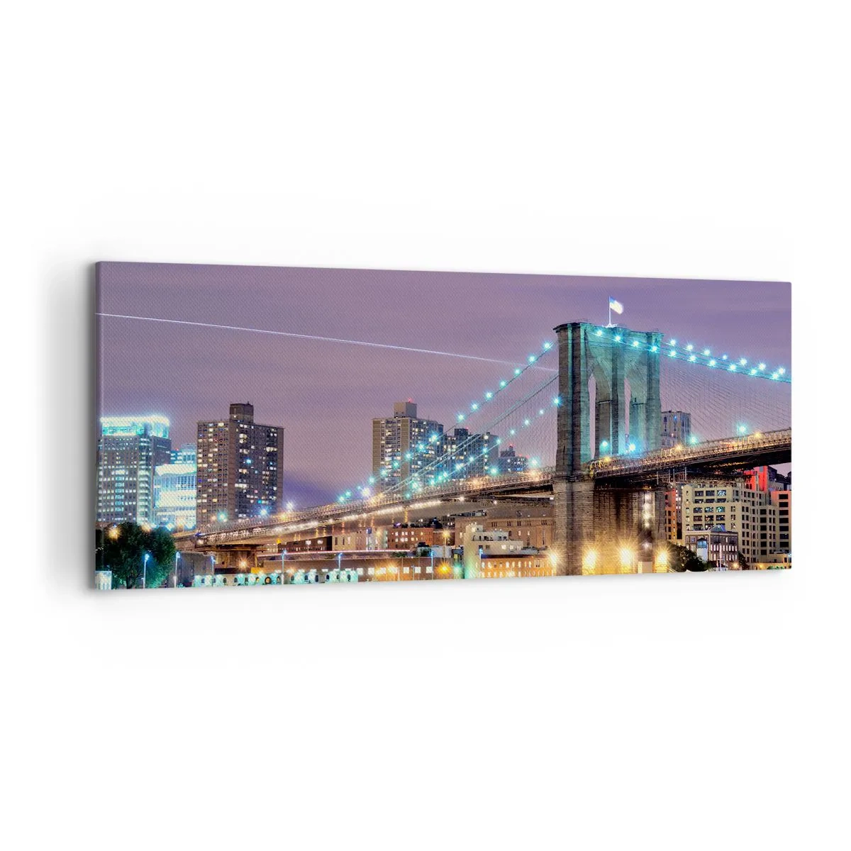 Obraz na plátne - Po veľa rokov Brooklynský most - 120x50 cm
