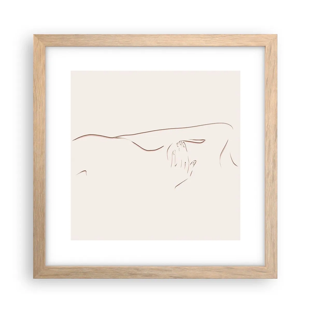 Plagát v ráme zo svetlého duba - Tvar túžby - 30x30 cm