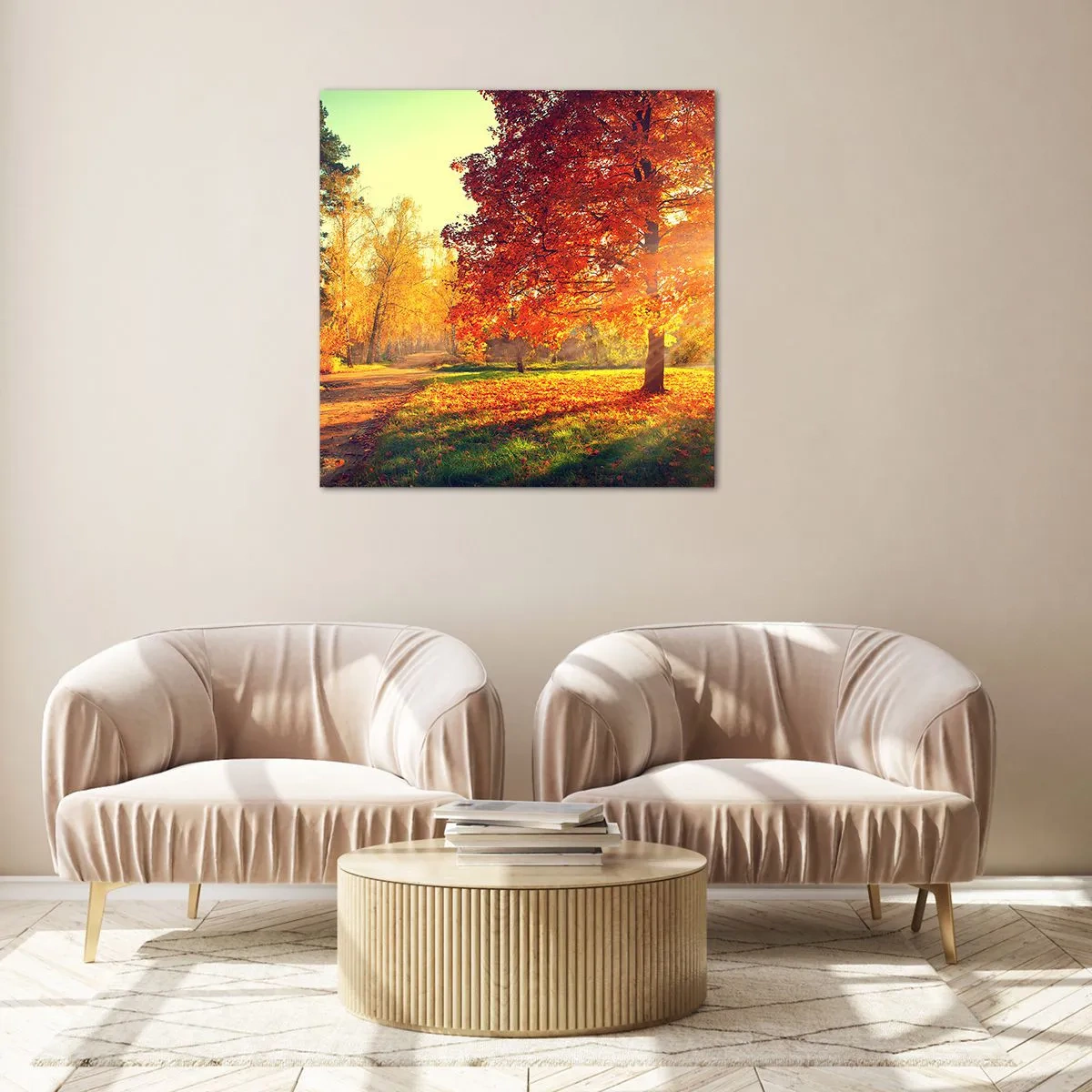 Obraz na skle - Červené je krásne - 40x40 cm