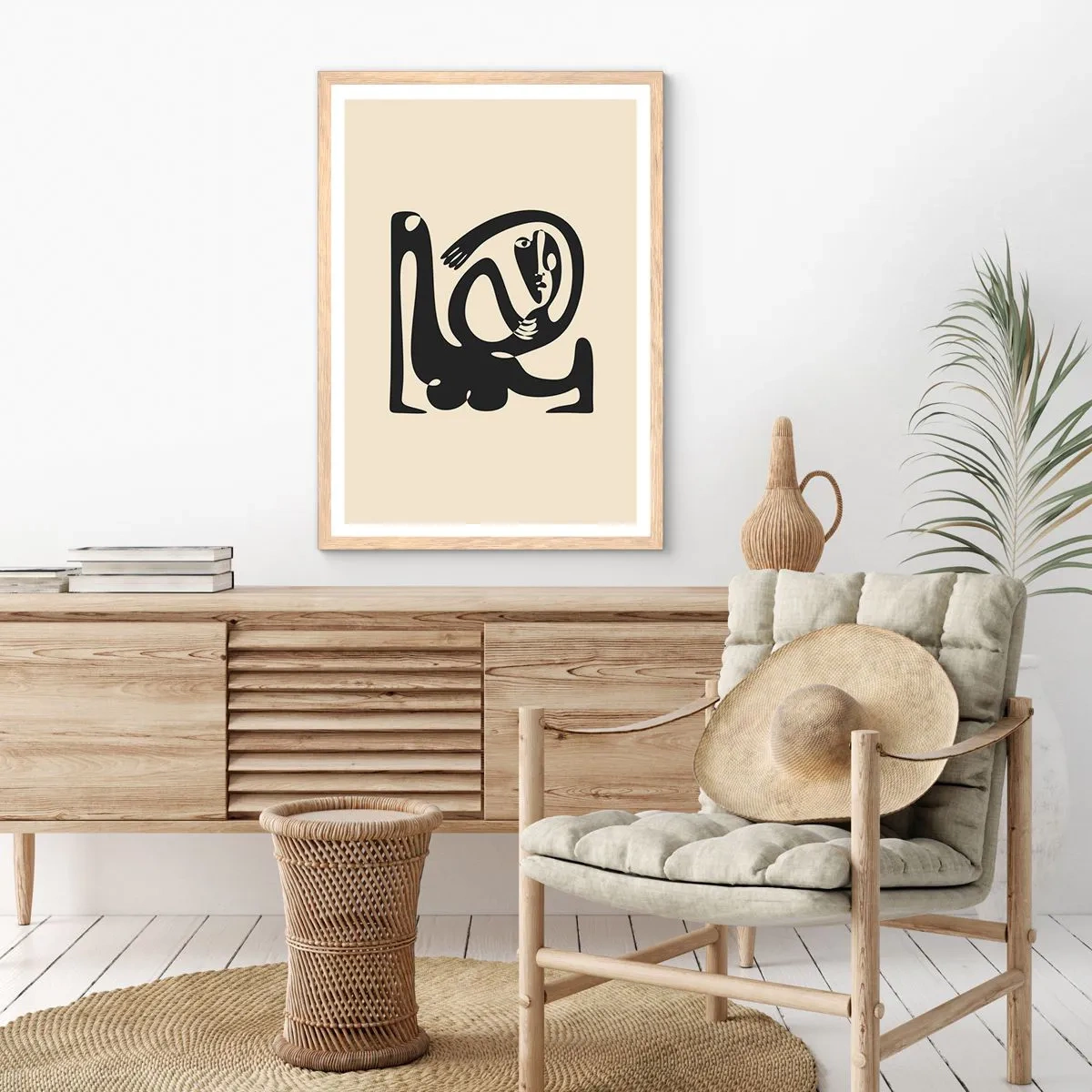 Plagát v ráme zo svetlého duba - Skoro Picasso - 50x70 cm