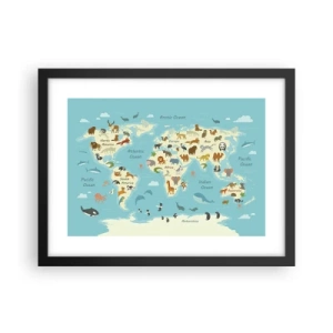 Plagát v čiernom ráme - Dobrí susedia - 40x30 cm