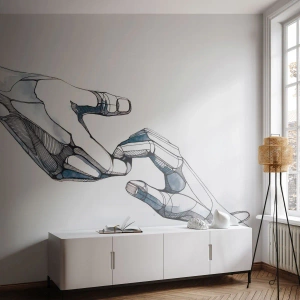 Fototapeta Standard Eco - Dobré gesto - Abstrakcia, Ruky, Grafika - 150x105 cm