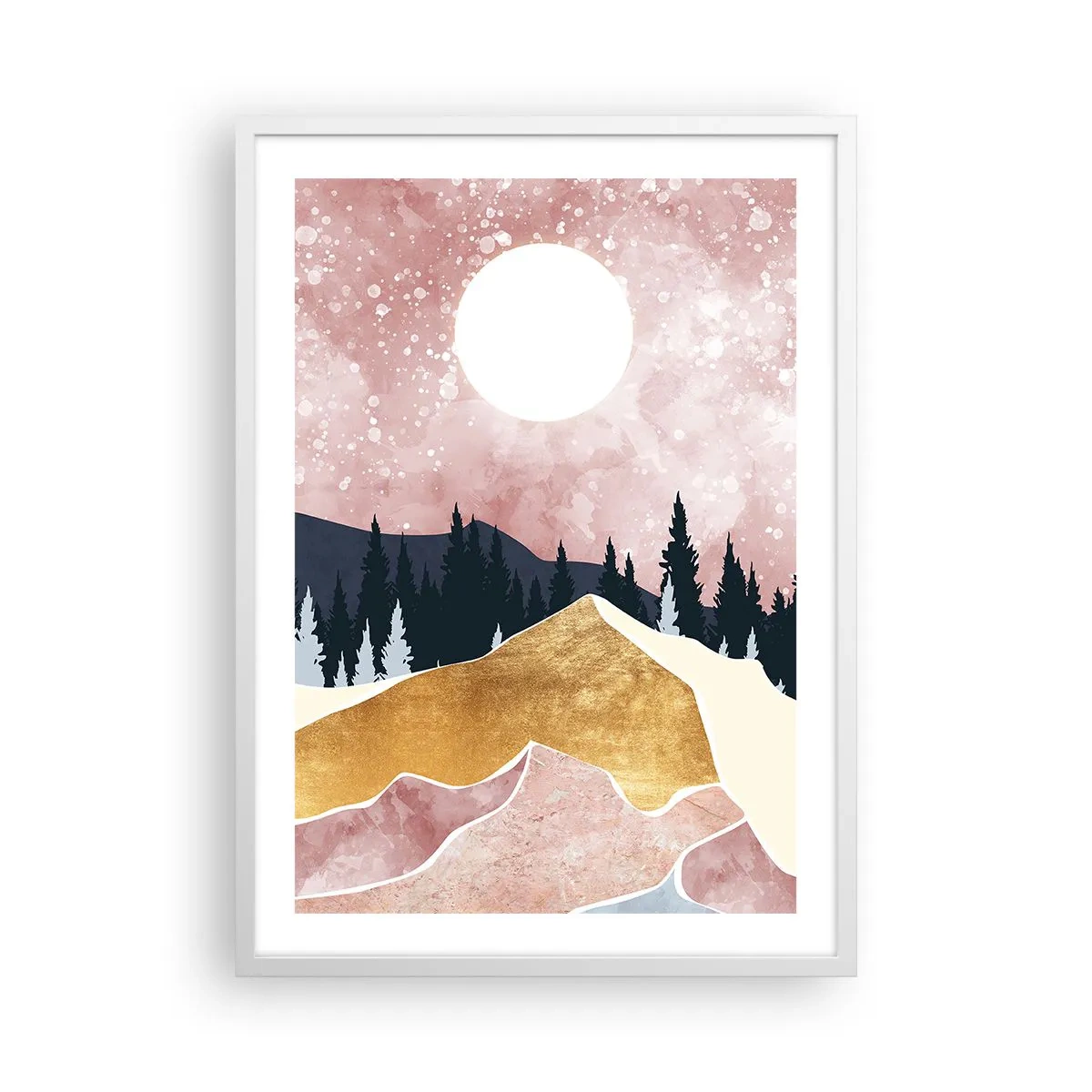 Plagát v bielom ráme - Nočná hliadka - 50x70 cm