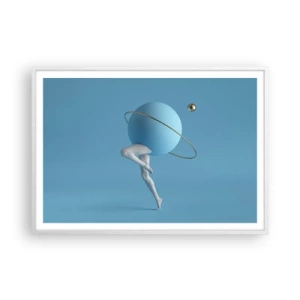 Plagát v bielom ráme - Šialenstvo planét - 100x70 cm