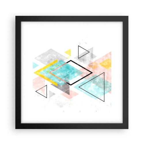 Plagát v čiernom ráme - Geometrická hračka - 30x30 cm