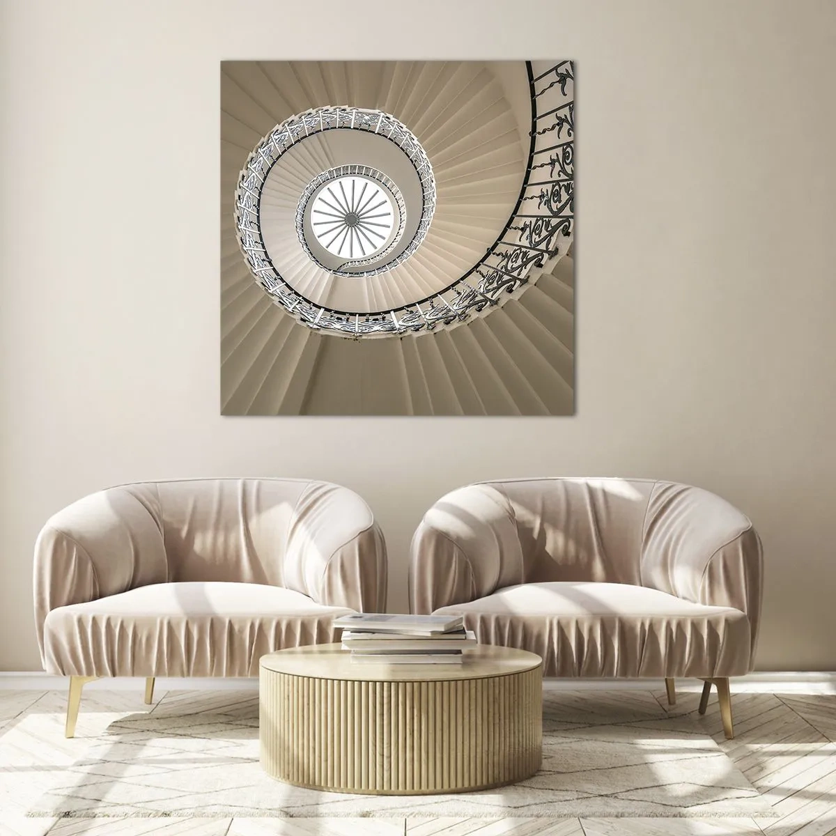 Obraz na skle - Vnútri mušle - 70x70 cm