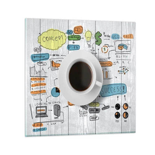 Obraz na skle - Čas na prestávku - 30x30 cm