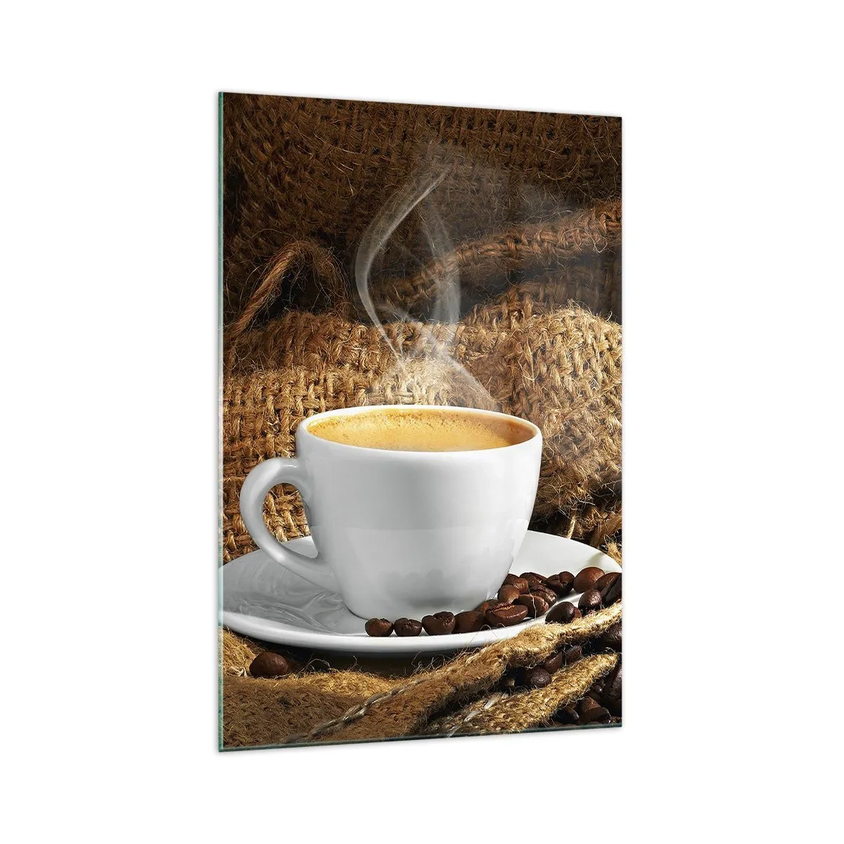 Obraz na skle - Vôňa moky a hustota medovej tekutiny - 70x100 cm