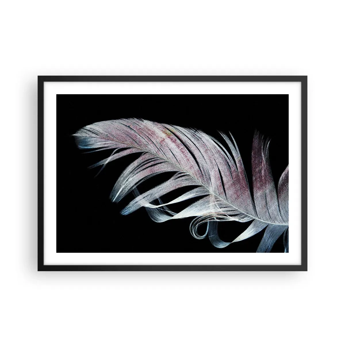 Plagát v čiernom ráme - Premýšľajte o dotyku - 70x50 cm