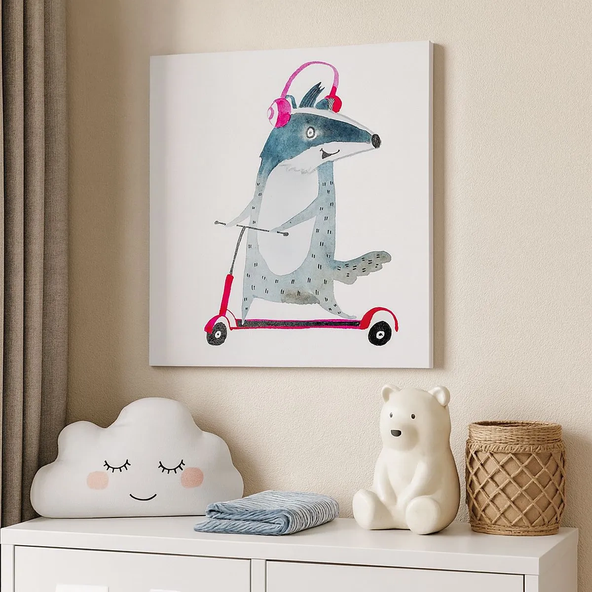 Obraz na plátne - Jazvečie radosti - 30x30 cm