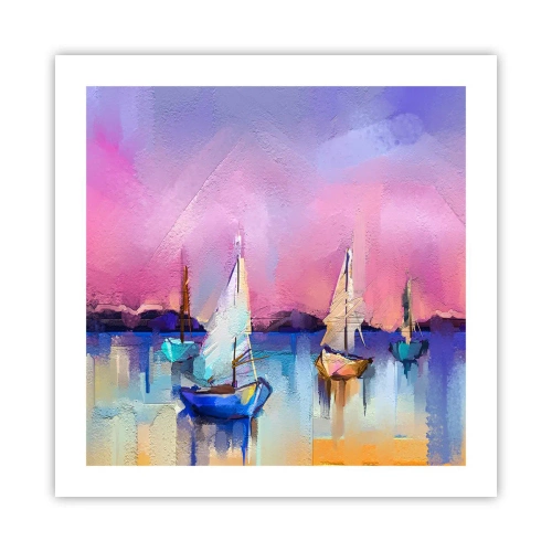 Plagát - Smer: široká voda - 50x50 cm