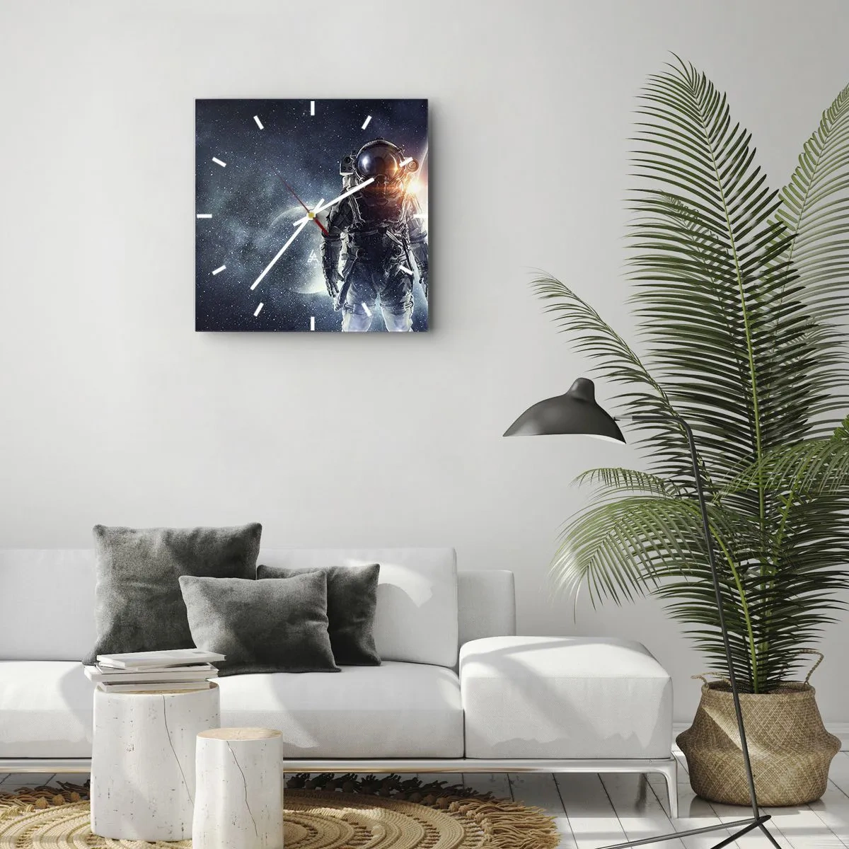 Nástenné hodiny - Vesmírne dobrodružstvo - 30x30 cm