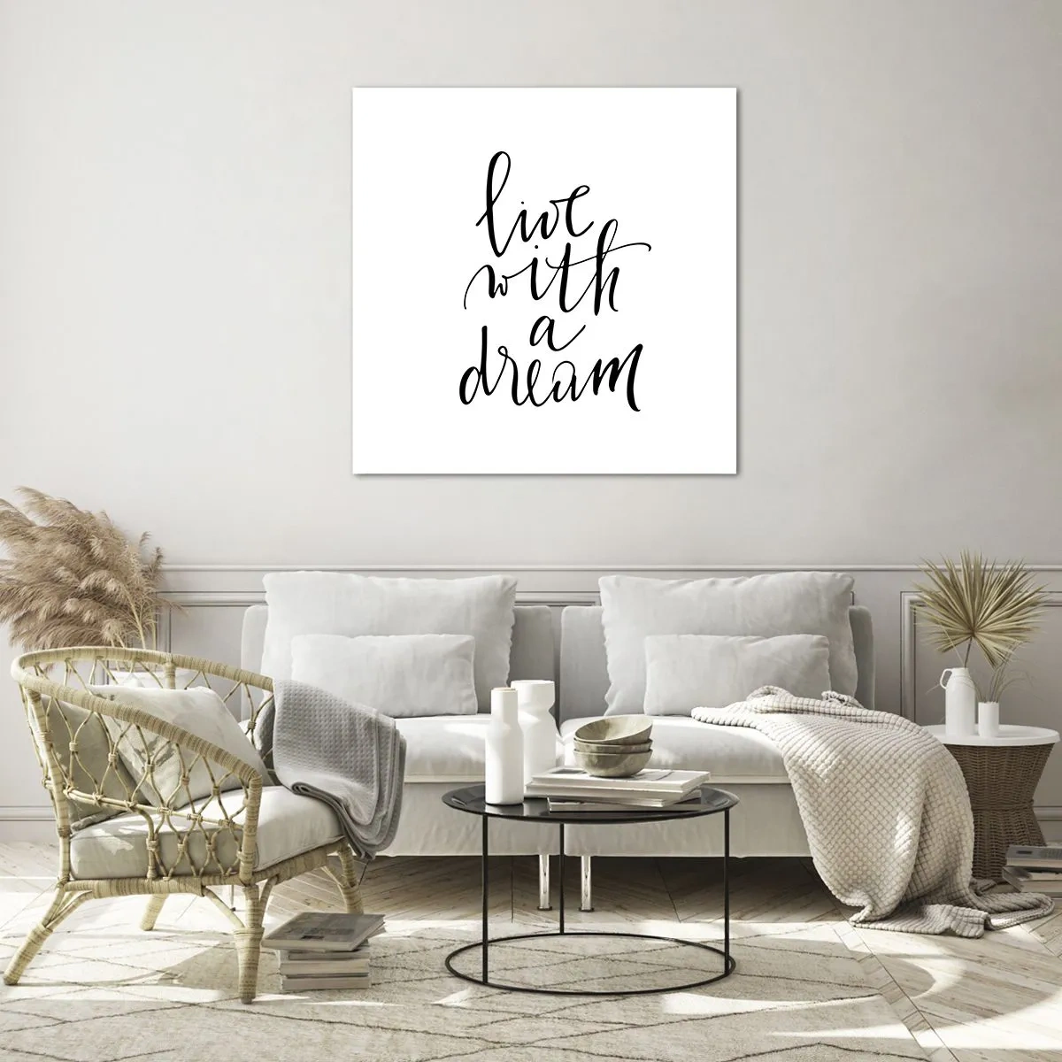 Obraz na skle - Of course - 70x70 cm