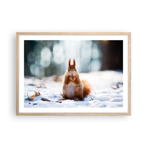 Plagát v ráme zo svetlého duba - Čo sa tak pozeráš? - 70x50 cm