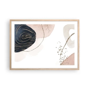 Plagát v ráme zo svetlého duba - Všetko plynie - 70x50 cm