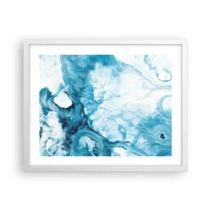 Plagát v bielom ráme - Modrý koncert - 50x40 cm